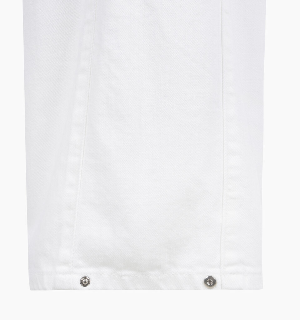 White denim palazzo trousers - Palazzo - Blanc | Sisley K image number 4
